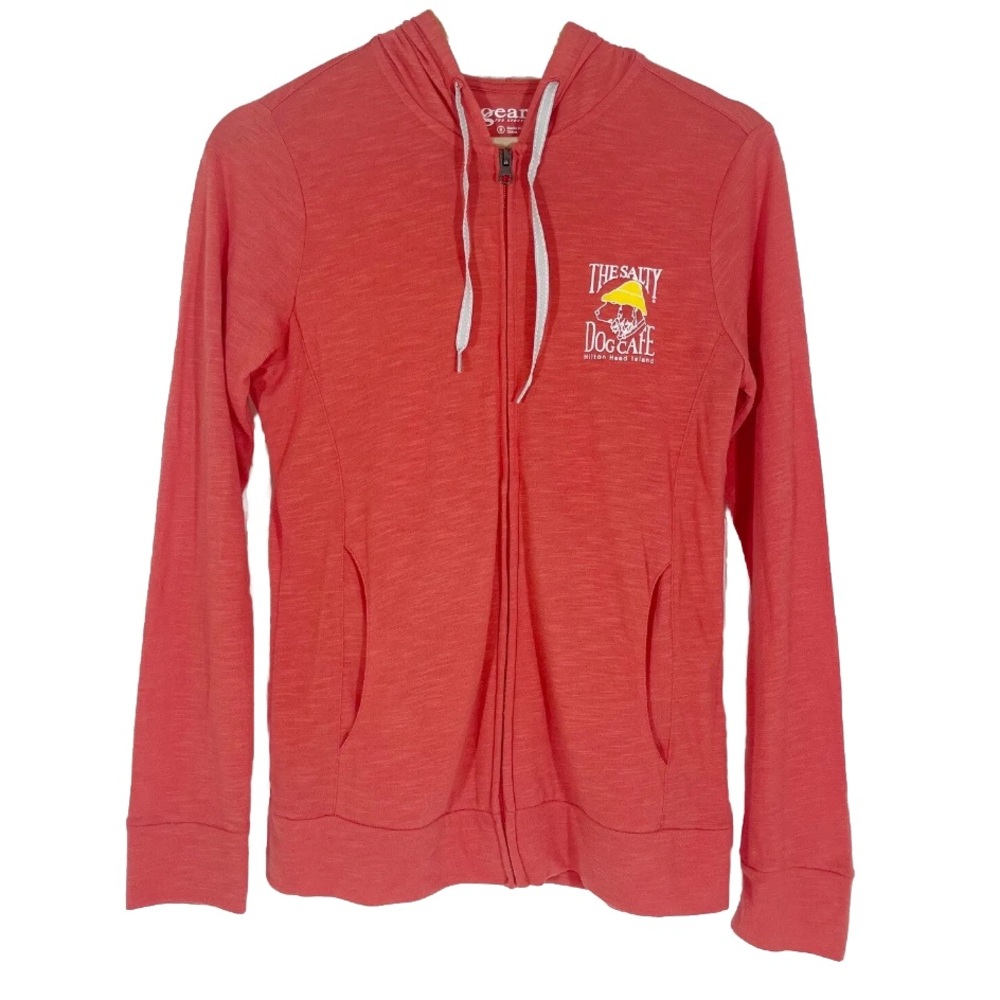 Gear The Salty Dog Cafe Hilton Head Island Zip Up Lightweight Jacket Sz S